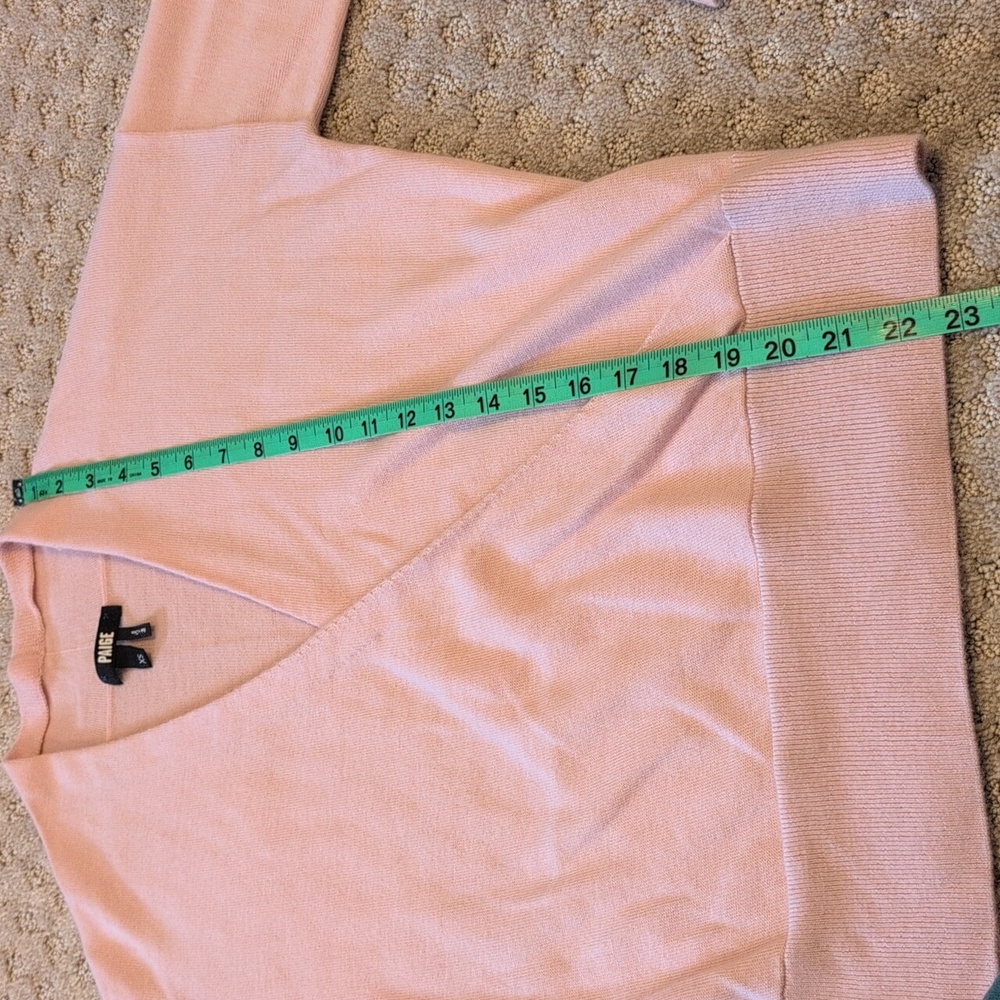 Paige Cashmere Light Pink Keslee Sweater - Picture 6 of 8